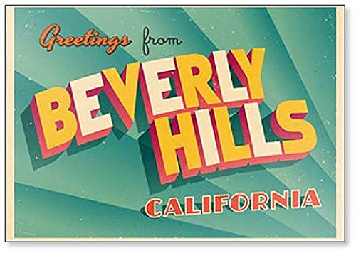 Vintage Touristic Illustration From Beverly Hills, California Kühlschrankmagnet von Foto Magnets