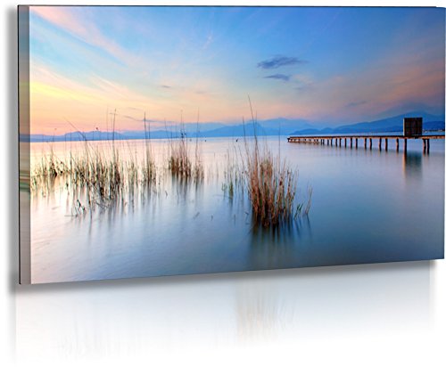 Fotoatelier Dirk Haas Premium Acrylglasbild XXL - Natur - Landschaft - Italien - Gardasee - Sonnenuntergang - Steg - Acrylglas : 80 cm x 40 cm von Fotoatelier Dirk Haas