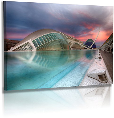 Fotoatelier Dirk Haas Premium Leinwandbild XXL - Architektur - Bilder - Spanien - Valencia - Museo Artes Ciencias - Leinwand : 120 cm x 80 cm von Fotoatelier Dirk Haas