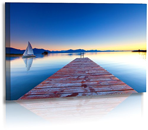 Fotoatelier Dirk Haas Premium Leinwandbild XXL - Natur - Landschaft - Bild - Sonnenuntergang - Wellness - Chiemsee - Strand - Steg - Wasser - Leinwand : 100 cm x 60 cm Fotoatelier Dirk Haas Premium Leinwandbild XXL - Natur - Landschaft - Bild - Sonnenuntergang - Wellness - Chiemsee - Strand - Steg - Wasser - Leinwand : 100 cm x 60 cm von Fotoatelier Dirk Haas