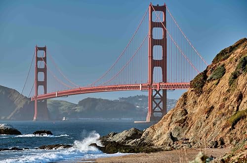 Fotografie Torsten Ackermann Leinwandbild - Motiv: Blick auf die Golden Gate Bridge in San Francisco - Bilder/Fotos/Wandbilder/Souvenirs aus den USA (Amerika) (90 x 60 cm) von Fotografie Torsten Ackermann