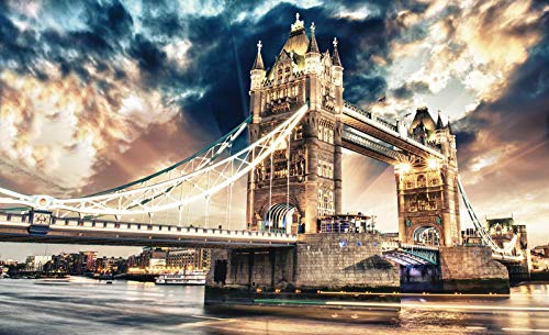 ForWall Fototapete Wanddekoration - Wandtapete London Tower Brücke P8 (368cm. x 254cm.) AMF846P8 Wandtapete Design Tapete Wohnzimmer Schlafzimmer von Fototapete Consalnet