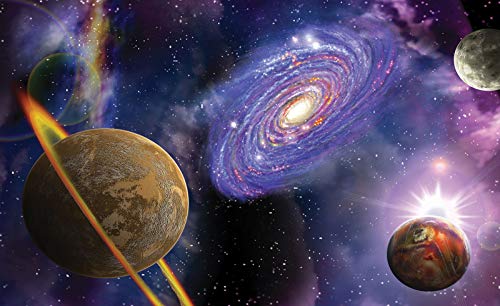 Forwall Fototapete Vlies Tapete Wanddeko Kosmos Weltall - Planet Galaxie Erde Moderne Wanddekoration 309VEXXXL 416cm x 254cm Schlafzimmer Wohnzimmer von Fototapete Consalnet
