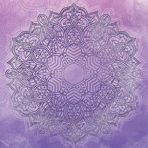 Forwall Fototapete Vlies Tapete Wanddeko Mandala Orient - Lila Violett Aquarell Moderne Wanddekoration Wandtapete Vliestapete 13506VEL 152,5cm x 104cm Schlafzimmer Wohnzimmer von Fototapete Consalnet