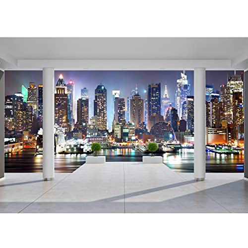 Runa Art Fototapeten 396 x 280 cm Balkon New York - Vlies Wanddekoration Wohnzimmer Schlafzimmer - Deutsche Manufaktur - Bunt 9204012c von Runa Art