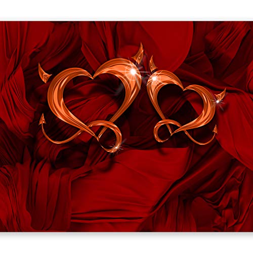 Fototapete murando 350x256 cm Vlies Tapeten Wandtapete XXL Moderne Wanddeko Design Wand Dekoration Wohnzimmer Schlafzimmer Büro Flur Herzen a-A-0116-a-a von Fototapete