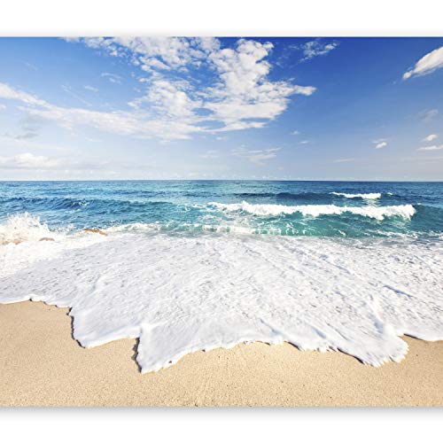 murando Fototapete Meer Strand 400x280 cm Vlies Tapeten Wandtapete XXL Moderne Wanddeko Design Wand Dekoration Wohnzimmer Schlafzimmer Büro Flur See Himmel Blau Landschaft Natur c-B-0035-a-a von murando