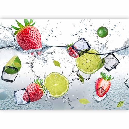 murando - Vlies Fototapete Küche 200x140cm Foto tapete Wohnzimmer Vliestapete XXL Wandtapete Motivtapeten 3d Effekt Wand Dekoration - Obst Limone Erdbeere grün weiß rot Wasser Eis 10110908-2 murando - Vlies Fototapete Küche 200x140cm Foto tapete Wohnzimmer Vliestapete XXL Wandtapete Motivtapeten 3d Effekt Wand Dekoration - Obst Limone Erdbeere grün weiß rot Wasser Eis 10110908-2 von murando