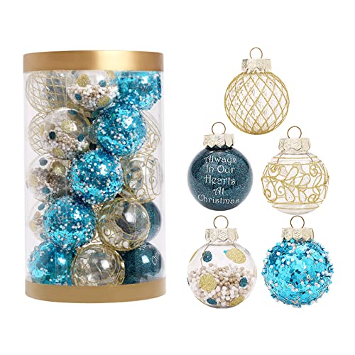 Fotrsta Blaue Weihnachtskugel-Ornamente, 25 Stück, bruchsichere Ornamente, Kugeln, Baumdekorationen, Weihnachtskugeln, Set für Hochzeit, Urlaub, Party, Heimdekoration Fotrsta Blaue Weihnachtskugel-Ornamente, 25 Stück, bruchsichere Ornamente, Kugeln, Baumdekorationen, Weihnachtskugeln, Set für Hochzeit, Urlaub, Party, Heimdekoration von Fotrsta
