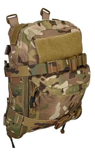 Fotrsta Militär Mini Trinkrucksack, Taktisch Weste MOLLE Trinkrucksack Molle Rucksack Angriff Molle Tasche Für 2L Trinkwasserblase Outdoor-Aktivitäten Wasserträger von Fotrsta
