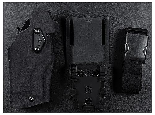 Fotrsta Tactical Rechtes Bein Holster, Für Glock 17/19 Kompatibel X300/X300U Jagd Airsoft Universal Beinholster Pistolenholster QLS Quick Mount Adapter Leg Shroud Drop von Fotrsta