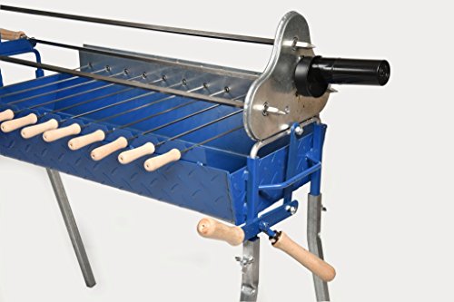 Foukou Cyprus Charcoal Barbecue Grill with Lifting Mechanism - Greek Cypriot Motorised Rotisserie von Food From Cyprus