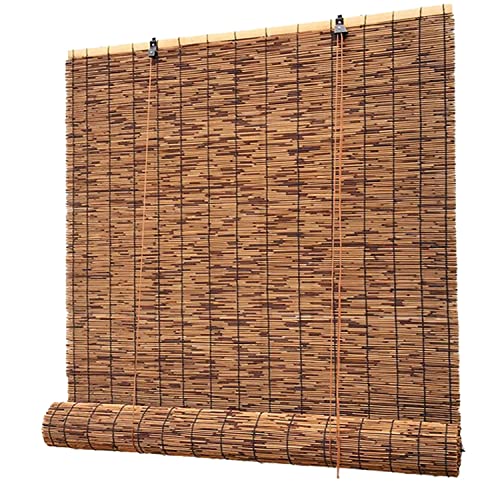 Outdoor Bambus Rollo Außenvorhang Sonnenschutz bambusrollo Jalousine Sichtschutz Blickdicht Fenster Türen Balkon Gartenpavillion von FOUNCY