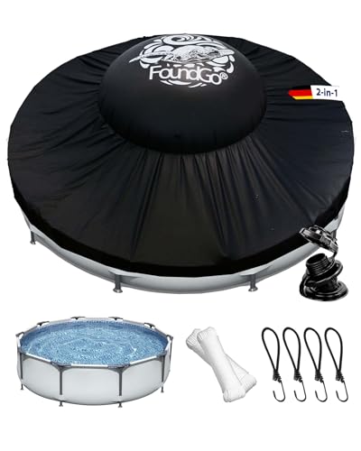 FoundGo 2-in-1 Poolkissen Winter Set (mit Poolabdeckung), geeignet für Rundbecken φ3 m, 360 und 366cm – Luftkissen Pool Winter + Poolplane, Perfekter Schutz beim Pool Closing im Winter von FoundGo