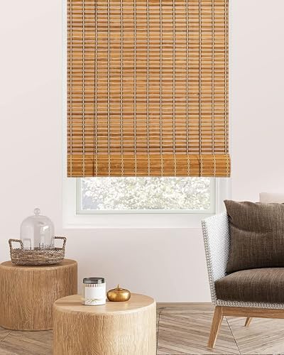 FoundGo Retro Bambus Rollo 60x100cm [50-120cm Breit] Fenster Rollo aus Bambus für Innen, Sichtschutz Sonnenschutz Bambusrollo Jalousie für Tür & Fenster (Breite x Höhe) von FoundGo