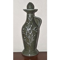 Jim Beam Dekanter Mid-Century Modern Grün Floral 13" Echtes Regal China 0-334-145-65 Von 1965 von FoundTeaSetTreasures