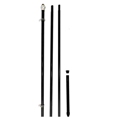 Founding Fathers Flags - 3 m schwarzer Fahnenmast und Spike – perfekt für jeden Außenbereich von Founding Fathers Flags
