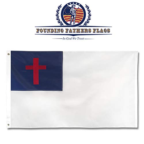 Founding Fathers Flags FFF-CHRISTIANFLAG Christliche Flagge, Outdoor, Mehrfarbig von Founding Fathers Flags