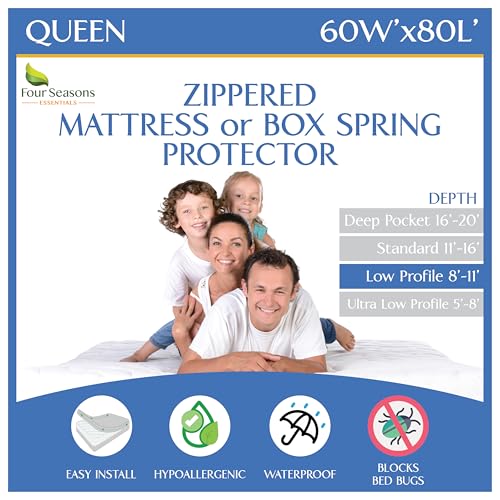 Four Seasons Essentials Matratze umgreifung, Polyester, weiß, Queen von Four Seasons Essentials