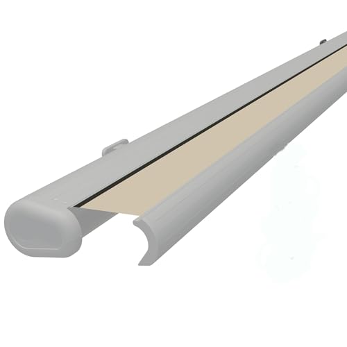 Eclipse Vollkassettenmarkise elektrisch 2,5x2,0 m weißes Gehäuse Markise Balkon Terrassenüberdachung Gelenkarm Polyacryltuch UV-Schutz 50+ Smarthome-fähiger Dooya Motor, Markisentuch: Kieselfarbe von Four & More