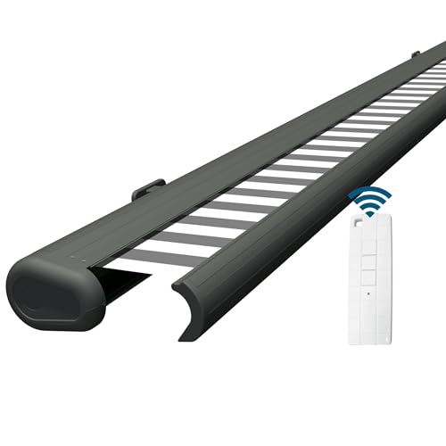 Eclipse Vollkassettenmarkise elektrisch 3,5x3m basaltgraues Gehäuse Markise Balkon Terrassenüberdachung Gelenkarm Polyacryltuch UV-Schutz 50+ Smarthome-fähiger Dooya Motor, Markisentuch: Grau-Weiß Eclipse Vollkassettenmarkise elektrisch 3,5x3m basaltgraues Gehäuse Markise Balkon Terrassenüberdachung Gelenkarm Polyacryltuch UV-Schutz 50+ Smarthome-fähiger Dooya Motor, Markisentuch: Grau-Weiß von Four & More