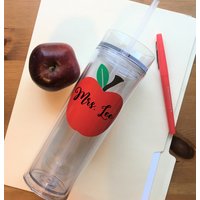 Lehrer Weihnachtsgeschenk, Apple Name Tumbler, 16Oz Custom Monogramm Acryl Tasse, Wertschätzung Vorhanden, Aide, Kita-Lehrer Lehrer Weihnachtsgeschenk, Apple Name Tumbler, 16Oz Custom Monogramm Acryl Tasse, Wertschätzung Vorhanden, Aide, Kita-Lehrer von FourChickadeesDesign
