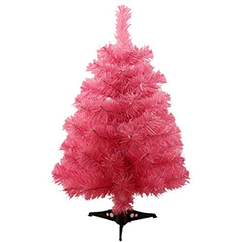 Fouriding 2ft 60cm Künstlicher Weihnachtsbaum Christbaum Tannenbaum mit KunststoffStänder (Rosa) von Fouriding