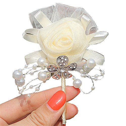 Fouriding Bräutigam Boutonnièr Braut Blumen Corsage Brosche Hochzeitsanstecker der Männer für Herren Hochzeit Anzug Bankett Partei von Fouriding