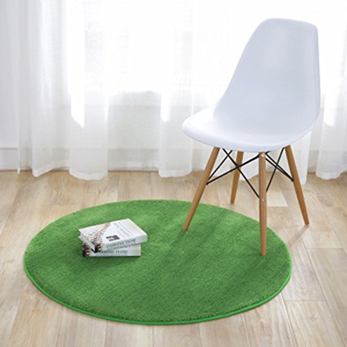 Fouriding Einfarbig Rund Teppich weicher Kurzflor Teppiche fürs Wohnzimmer, Esszimmer, Kinderzimmer, Schlafzimmer und die Küche geeignet Grün 100cm Fouriding Einfarbig Rund Teppich weicher Kurzflor Teppiche fürs Wohnzimmer, Esszimmer, Kinderzimmer, Schlafzimmer und die Küche geeignet Grün 100cm von Fouriding