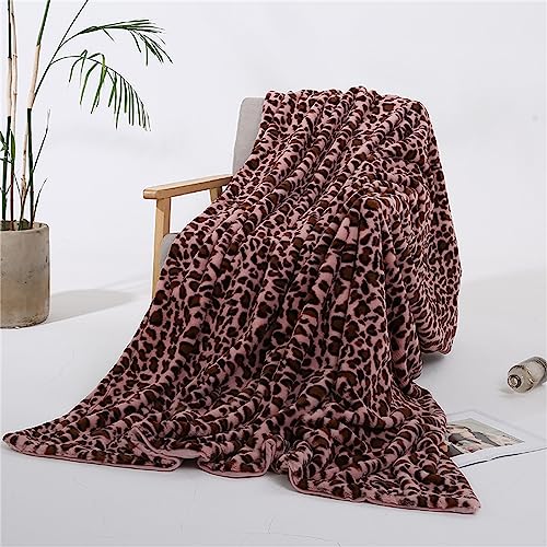 Kunstpelz Fleece Decke Warm Sherpa Kuscheldecke Flauschig Weiche Wohndecke Couchdecke für Schlafzimmer, Couch, Stühle (Rosa, 160 x 200 cm) von Fouriding