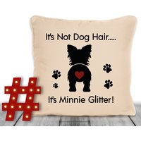 Papillon Hundegeschenk Personalisiertes Kissen Mit Umschlag Hund Name Glitzer 18x18 Geschenk Für Besitzer Zu Weihnachten von Fourleafclovergifts