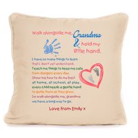 Personalisiertes Geschenk Für Oma Hold My Hand Gedicht Kissen 45x45cm Perfekter Geburtstag Weihnachten Muttertagsgeschenk Nannan Nanna Nan von Fourleafclovergifts