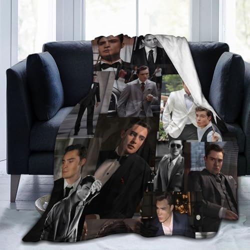 Chuck Bass Fleecedecke für Couch – Überwurfdecke, leicht, Ed Westwick Merch, superweiche, gemütliche Luxus-Bettdecke, Mikrofaser und Überwürfe für Sofa von Foursssve