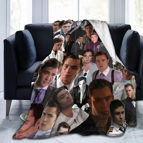 Chuck Bass Fleecedecke für Couch – Überwurfdecke, leicht, Ed Westwick Merch, superweiche, gemütliche Luxus-Bettdecke, Mikrofaser und Überwürfe für Sofa von Foursssve