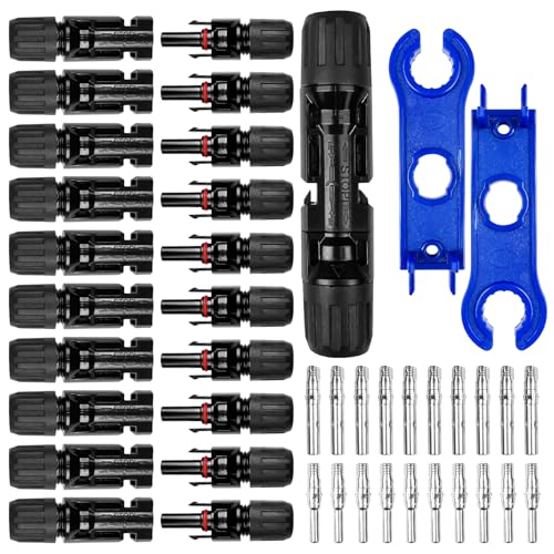 Fousenuk Wasserdicht Gemäß IP68 MC4 Stecker Werkzeug, Solarstecker für PV Kabel, Solar Stecker Set, Photovoltaik Toolkit für Solarpanel Plug, Solarschlüssel-anschluss, Photovoltaische Steckverbinder von Fousenuk