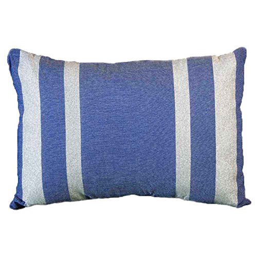 Fouta Futée Umschlag-Kissen rechteckig aus Baumwolle Gewebe Boden Königsblau/Silber 35 x 50 cm Fouta Futée Umschlag-Kissen rechteckig aus Baumwolle Gewebe Boden Königsblau/Silber 35 x 50 cm von Fouta Futée
