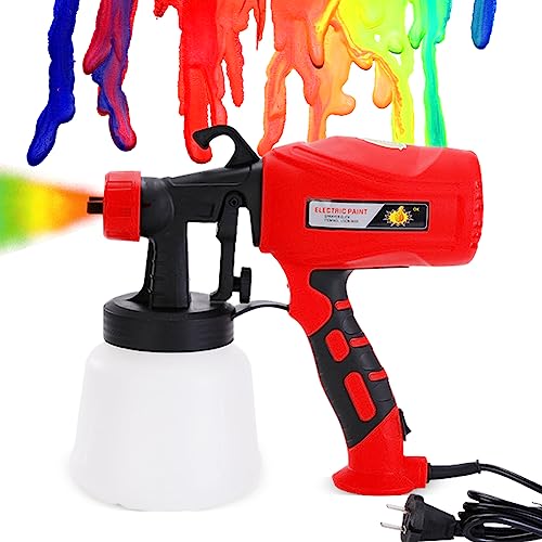 400 W Electric Spray Gun, 360° Drehung Farbsprühsystem Adjustable Air and Paint Flow, 950ml für Farben, Heimwerker und Dekoration von Fouvin