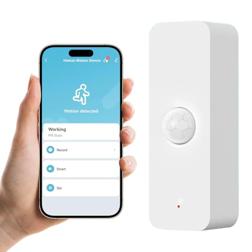 Briefkasten Sensor, WiFi Bewegungssensor, Intelligenter Bewegungsmelder für die Heimsicherheit, Drahtloser Bewegungssensor mit Fernüberwachungs App Kompatibel mit Tuya von Fouvin