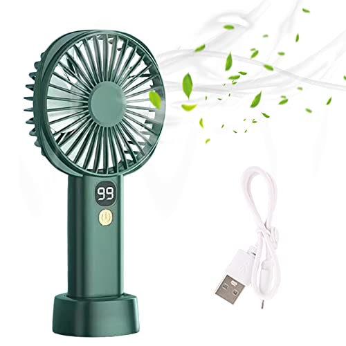 Fouvin Tragbarer Handventilator mit 4000mAh Akku, 5 Windstufen und Turbo-Funktion, Ideal für Zuhause, Büro oder auf Reisen - leise und kompakt von Fouvin