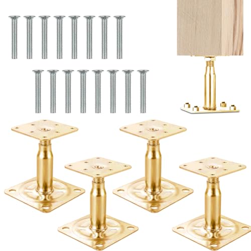 Pfostenträger Höhenverstellbar, 4er Set mit 16 Schrauben, Verzinkte Pfostenträger 100-150 mm, zum Aufschrauben dickschichtpassiviert Pfostenträger Höhenverstellbar, 4er Set mit 16 Schrauben, Verzinkte Pfostenträger 100-150 mm, zum Aufschrauben dickschichtpassiviert von Fouvin