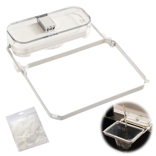 Sink Drain Strainer, Abflusssieb Küchenspüle mit 100 Filtermaschen, Küchenspüle Sieb, Abflusssieb für Küche, Abflusssieb Waschbecken (Weiß) von Fouvin