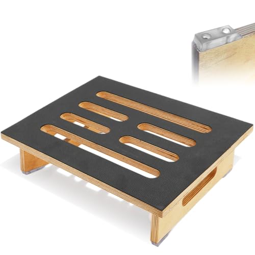 Tritthocker Holz 15.7 * 12.6 * 5 Zoll, 250 kg Tragkraft, Stabile Bett- und Duschtreppe, Betttritthocker mit Rutschfester Gummiauflage für Erwachsene und Senioren von Fouvin