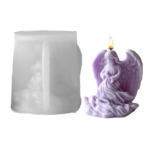 Foway Engel Kerze Silikonform, 3D Engelsfigur Duftgipsformen, Wiederverwendbare Form für Dessert Kerzen Gips Deko Projekte Foway Engel Kerze Silikonform, 3D Engelsfigur Duftgipsformen, Wiederverwendbare Form für Dessert Kerzen Gips Deko Projekte von Foway