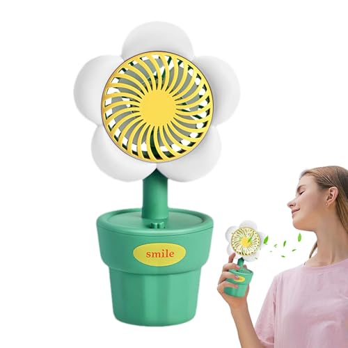 Foway Leiser Schreibtischventilator, Tischventilator | Kühlende Mini-Lüfter USB-Lüfter | Persönlicher Ventilator mit Cartoon-Blume, tragbar, kleine Ventilatoren, leistungsstarker, leiser Betrieb, von Foway