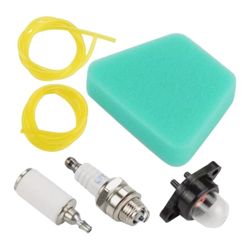 Foway Rasenmäher Luftfilter | Grasschneider Filter | Startballpumpe, Schlauch Zündkerzen-Set Zubehör Für Rasenmäher von Foway