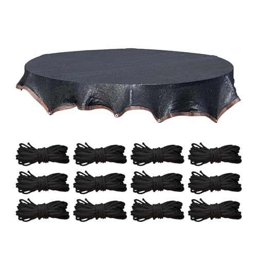 Foway Trampolin Abdeckplane | Trampolin-Sonnenschutzgewebe - Netz mit UV-Schutz Wetterbeständiges Design Mesh-Netzplane Outdoor Sportzubehör für Rasen Spielplatz Hinterhof Garten Terrasse von Foway