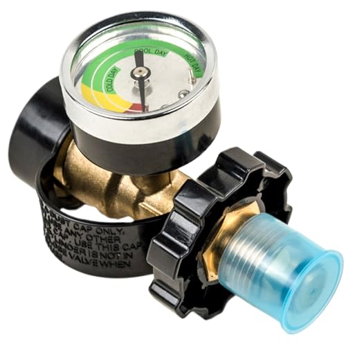 Foway flaschen-Anschlussadapter | Druckmesser Mit Manometer,Grillzubehör Für Camping Heizgeräte Wohnmobile Mit Anschlussadapter von Foway