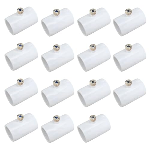 Fowecry 15 Stück 1/2 PVC-Sprühdüsenanschluss mit Messing-Nebeldüse für Außenkühlsystem von Fowecry
