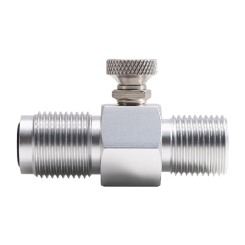 Fowecry G5/8-Außengewinde auf CGA347-Innengewinde, Schnelltrennstecker-Adapter, Soda-CO2-Zylinder mit Entlüftungsknopf, Einfache Installation, Einfach zu Bedienen von Fowecry
