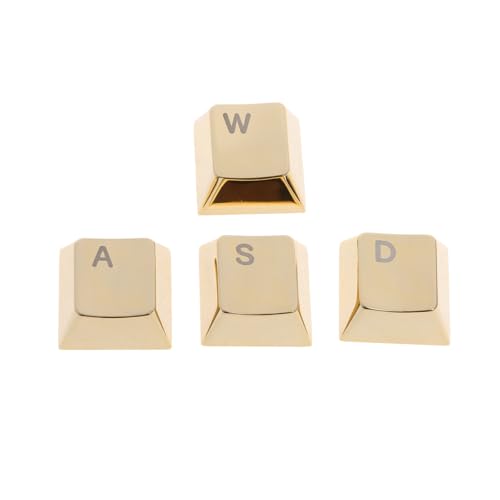 Elegante Ersatz-Tastenkappen aus Legierung für mechanische Computer-Tastaturen, 4 Stück von Fowspvzn